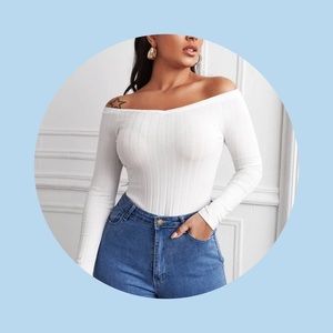 Off shoulder white blouse